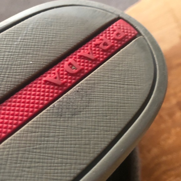 PRADA SPORT SLIP-ON SNEAKERS GRAY WOOL FELT SIZE 37.5 - Picture 4 of 6